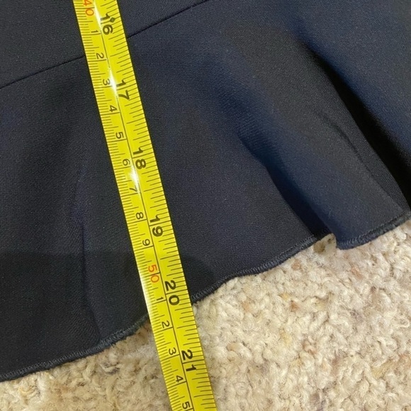 A.L.C. Women’s Ann Peplum Black Blouse Size 0 3/4 Sleeve Workwear Business Top - Picture 4 of 6